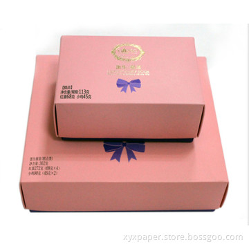 Luxury Cardboard Pink Packaging Paper Cake Box